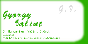 gyorgy valint business card